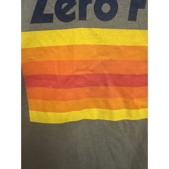 Zero Foxtrot Spade Logo Flag Green Men's T-Shirt XL Striped Military Stay Zero - Picture 3 of 6